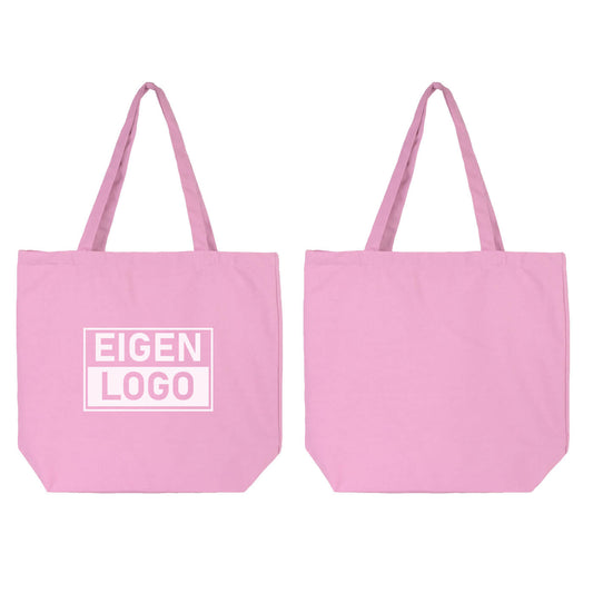 Katoenen tas bedrukken 54x48+14cm Pink Lavender - Spoed