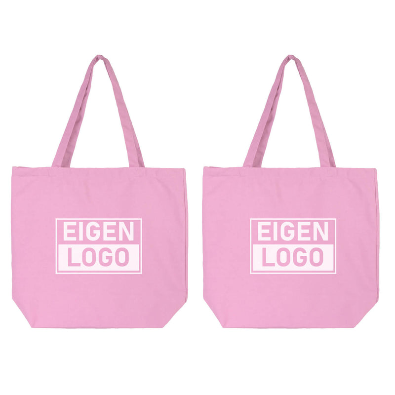 Katoenen tas bedrukken 54x48+14cm Pink Lavender - Spoed