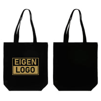 Katoenen tas bedrukken 38x42+10cm Zwart - Spoed