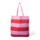 10x katoenen strandtas Pink Stripes