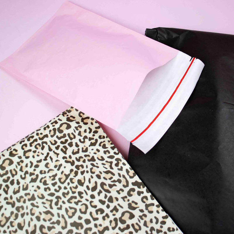 50x Papieren verzendzak Leopard M