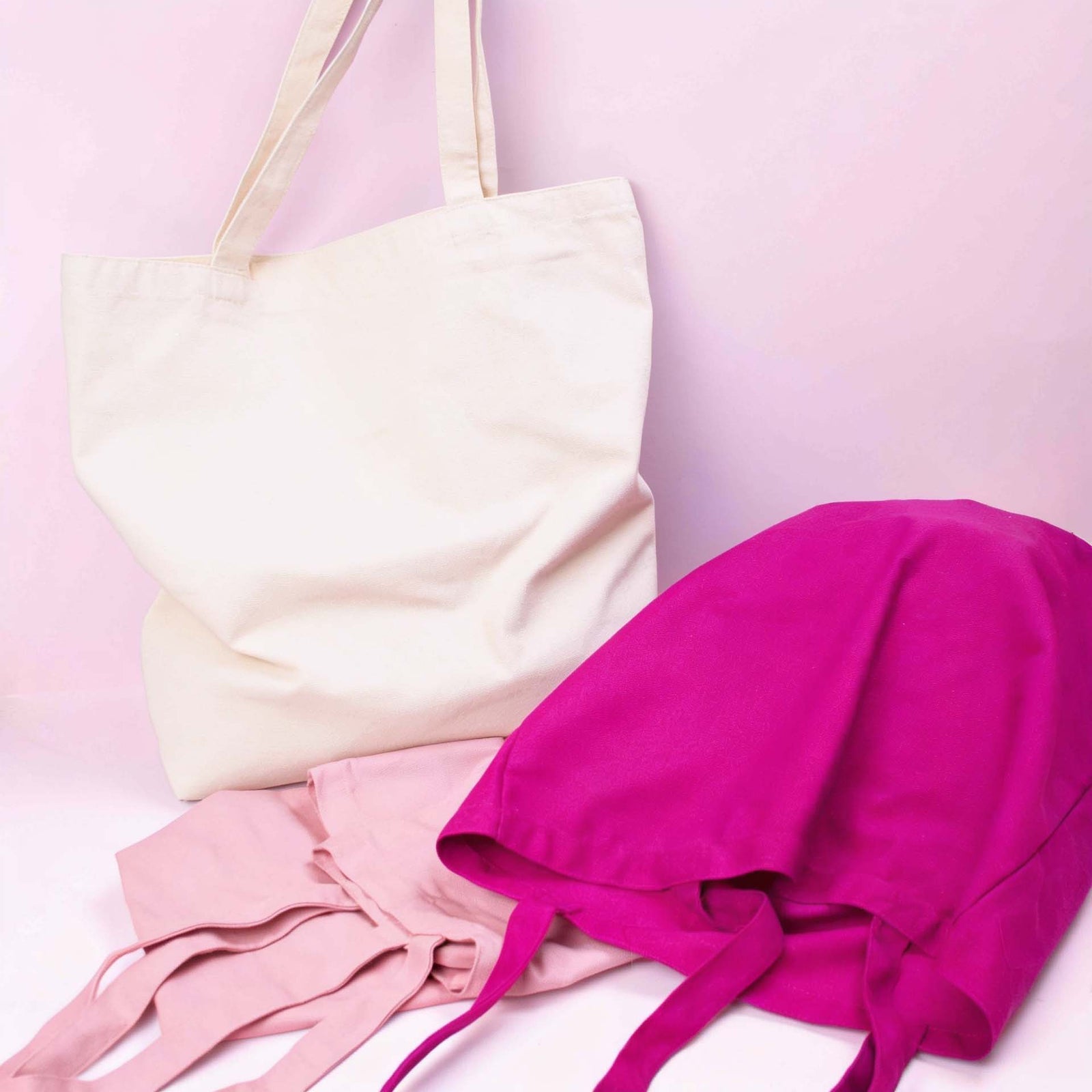 10x canvas shopper Roze