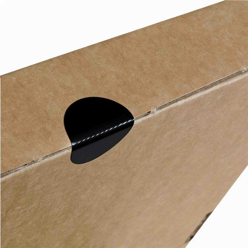 1000x sluitsticker + perforatie Zwart 40mm