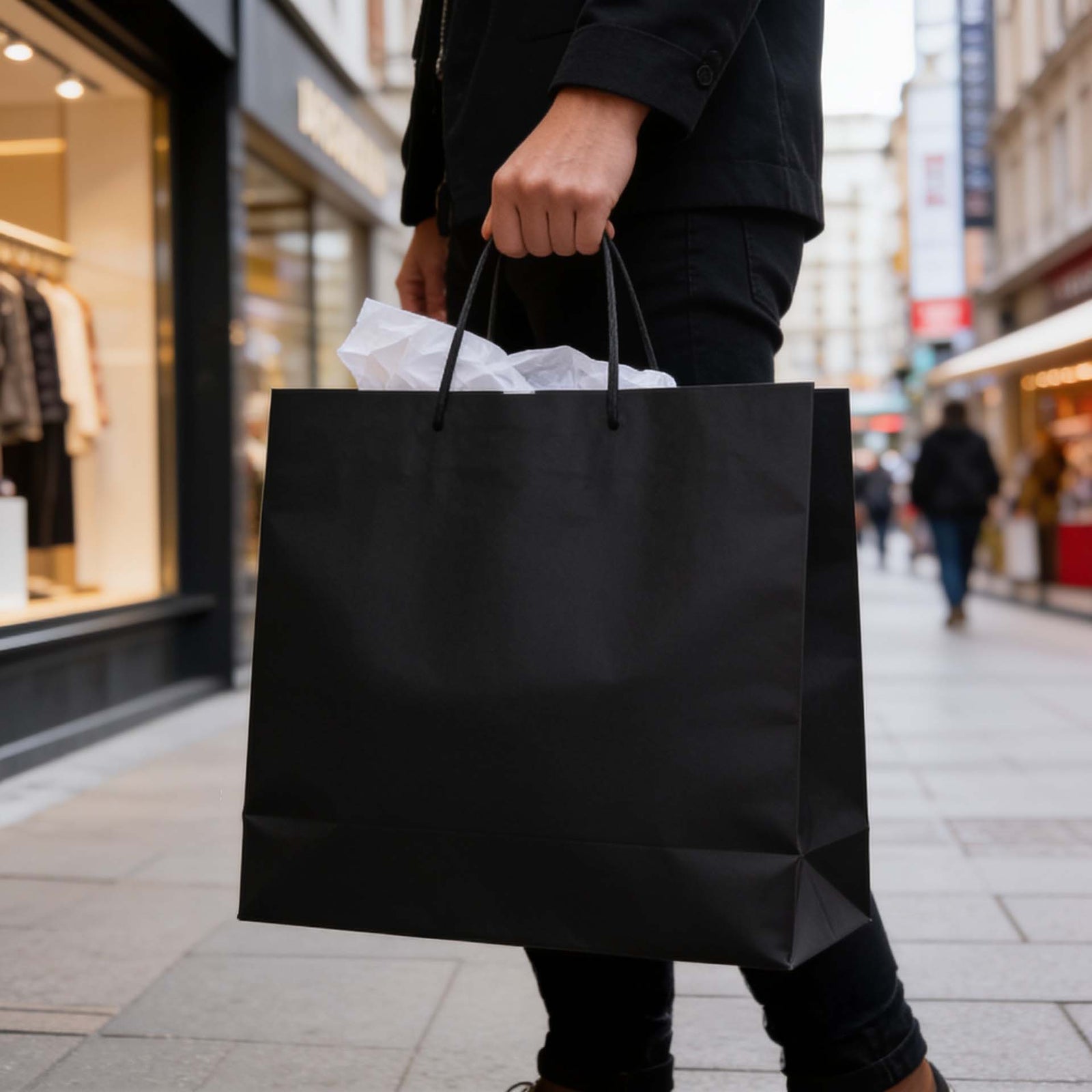 50x papieren tassen Zwart XXL
