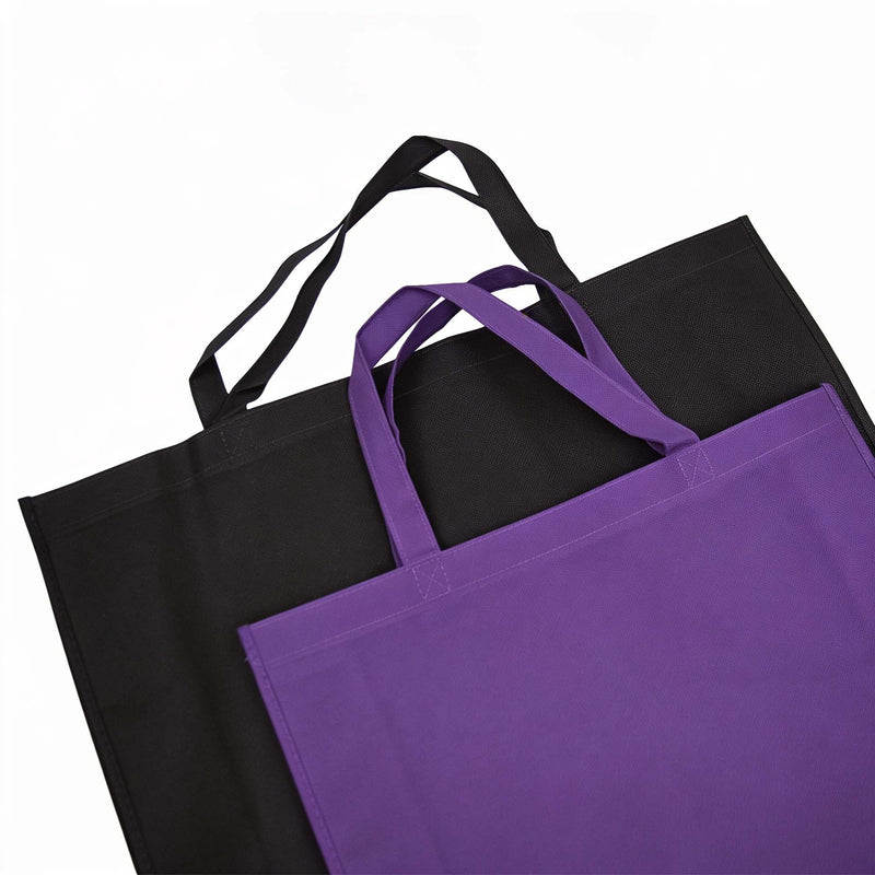 10x Shopper Lila non woven 54x14x45cm